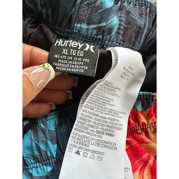 NWOT Hurley Boy's Hawaiian Tropical Pull On Mesh Briefs Swim Trunks XL - Picture 7 of 8
